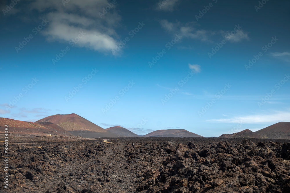 volcanic landscape Timanfaya National Park lanzaorte