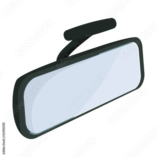 Rear view mirrors vector icon.Cartoon vector icon isolated on white background rear view mirrors.