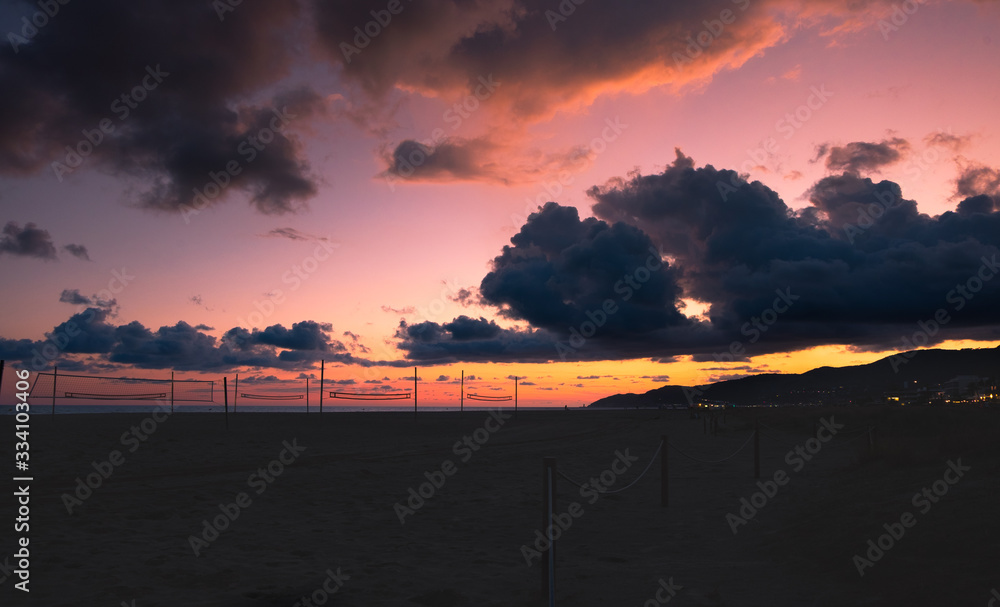 Φωτογραφία Castelldefels beach in Barcelona, Catalonia, Spain.