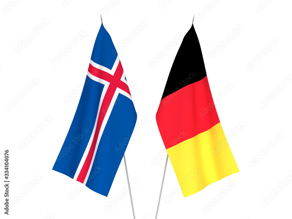 Belgium and Iceland flags