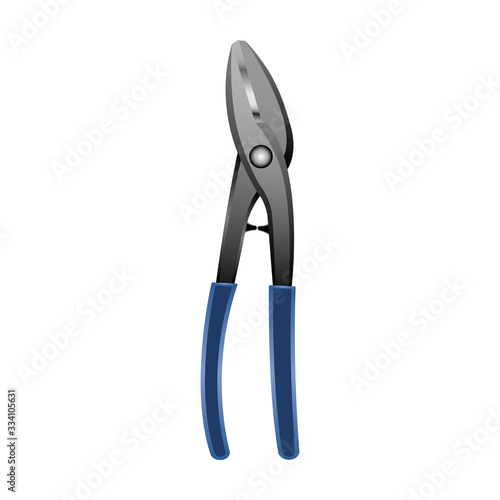 Secateurs vector icon.Realistic vector icon isolated on white background secateurs .