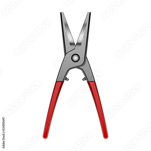Secateurs vector icon.Realistic vector icon isolated on white background secateurs .