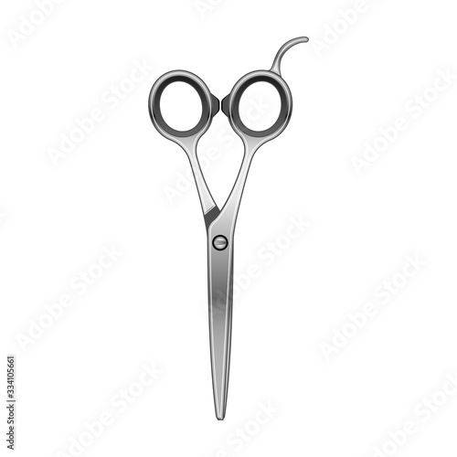 Scissors vector icon.Realistic vector icon isolated on white background scissors.