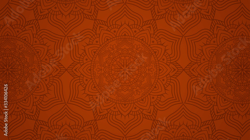 modern mandala background with ethnic floral pattern seamless