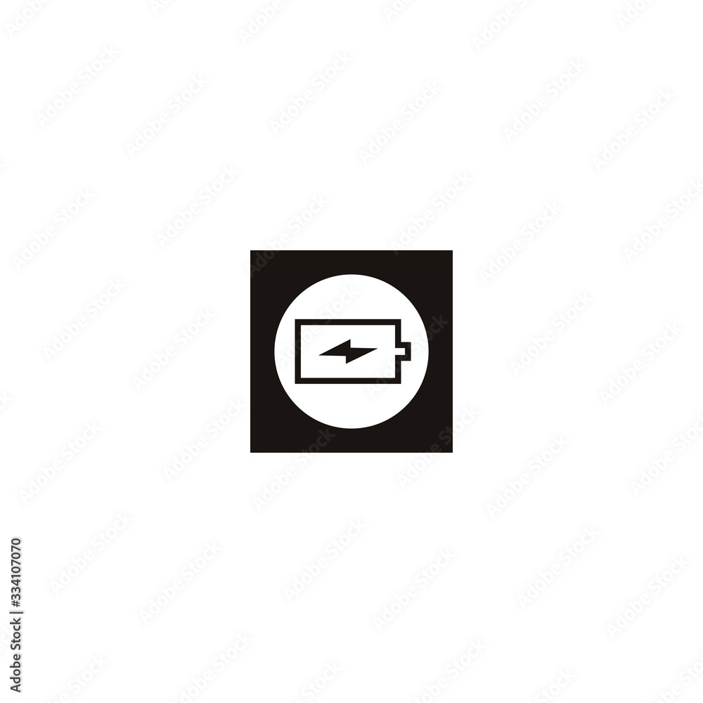 Battery logo template vector icon illustration