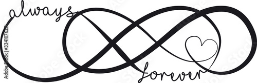 Elegant infinity sign, vector illustration
