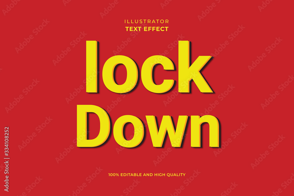 Lock down text effect