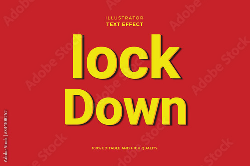 Lock down text effect