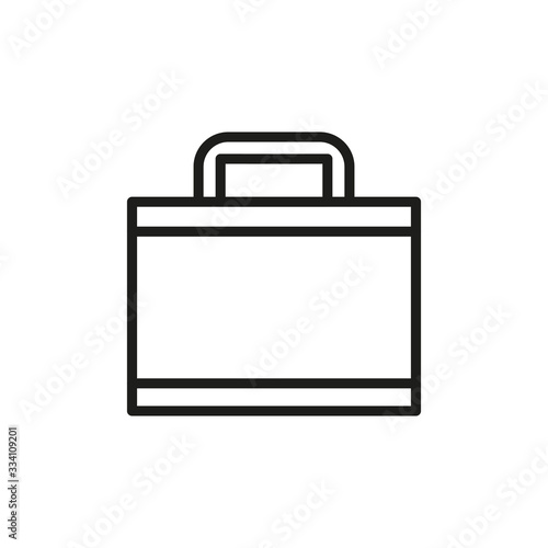 Simple briefcase line icon.