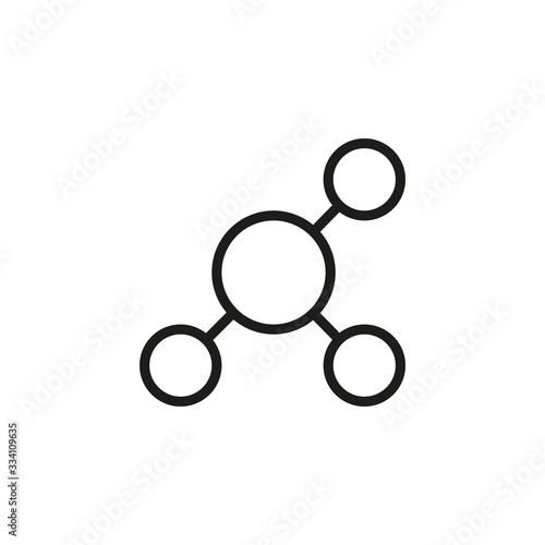 Simple connection line icon.