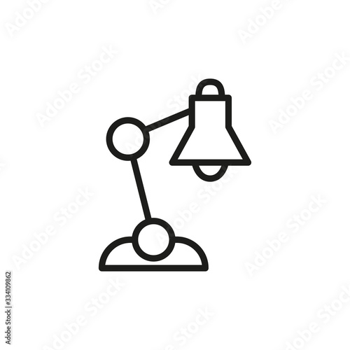 Simple desk lamp line icon.