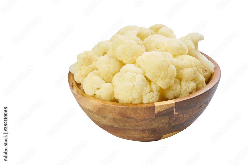 cauliflower in bowl cutted cauliflower in bowl cutted