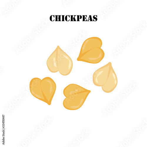 Chickpeas vegetarian protein healthy organic nutrition vector illustration