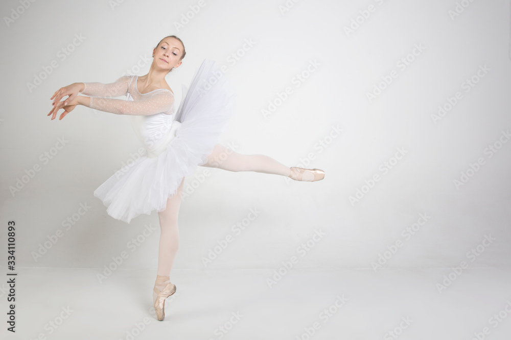Young ballerina practising ballet moves Young ballerina practising ballet moves