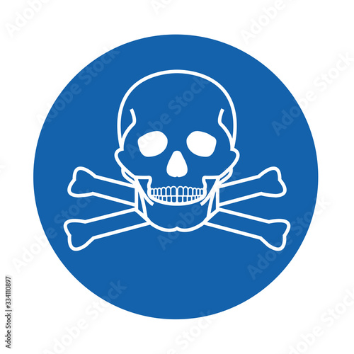 Toxic Material Symbol Sign Isolate On White Background,Vector Illustration