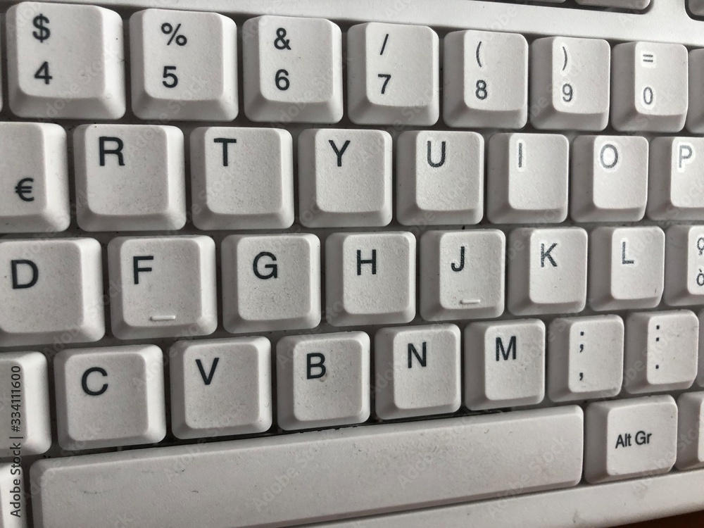 computer keyboard with keys and characters computer keyboard with keys and characters