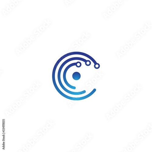 Connection logo template vector icon design