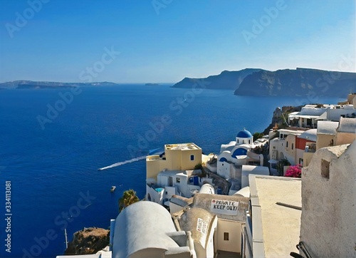 View from OIA  Santorini  Greece