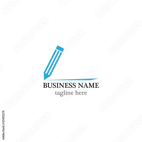 Pencil logo vector icon design