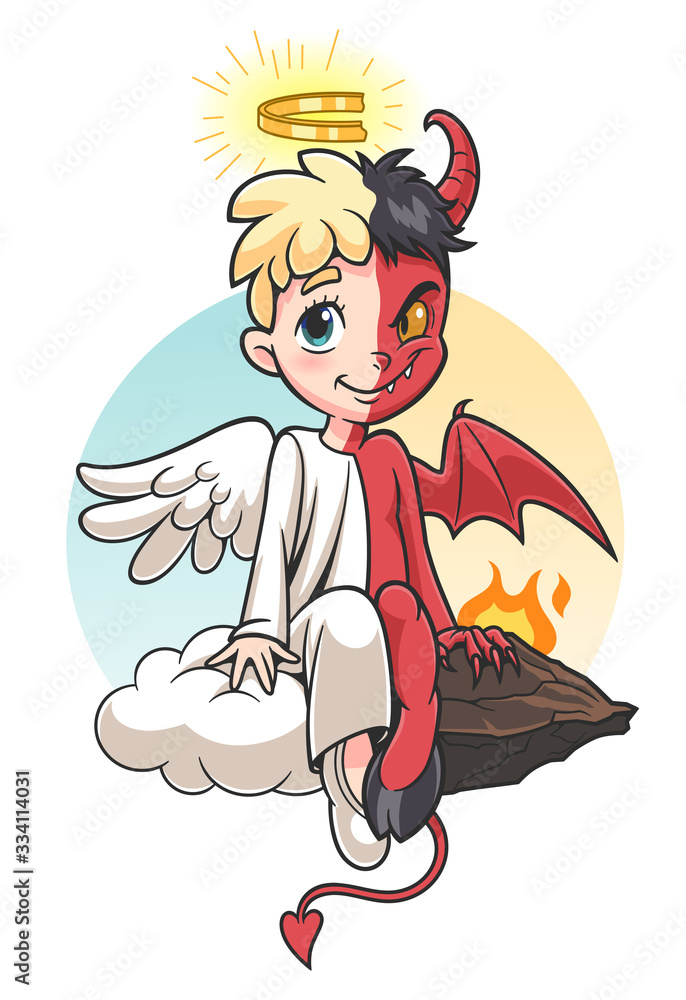 Good and bad illustration Stock Vector | Adobe Stock