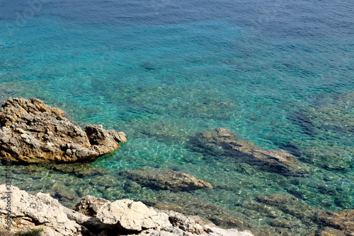 blue transparant sea, Vale Skura beach, Losinj, Croatia