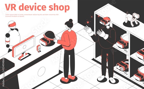 Vr Device Shop Illustration