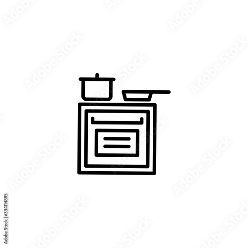 Stove icon.  Stove icon vector cooking symbol. Isolated Oven Icon Symbol.