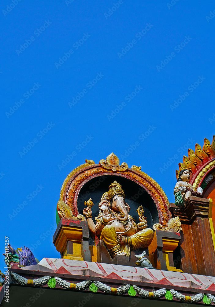 Fragment of a Hindu temple in Kovalam, Kerala, India