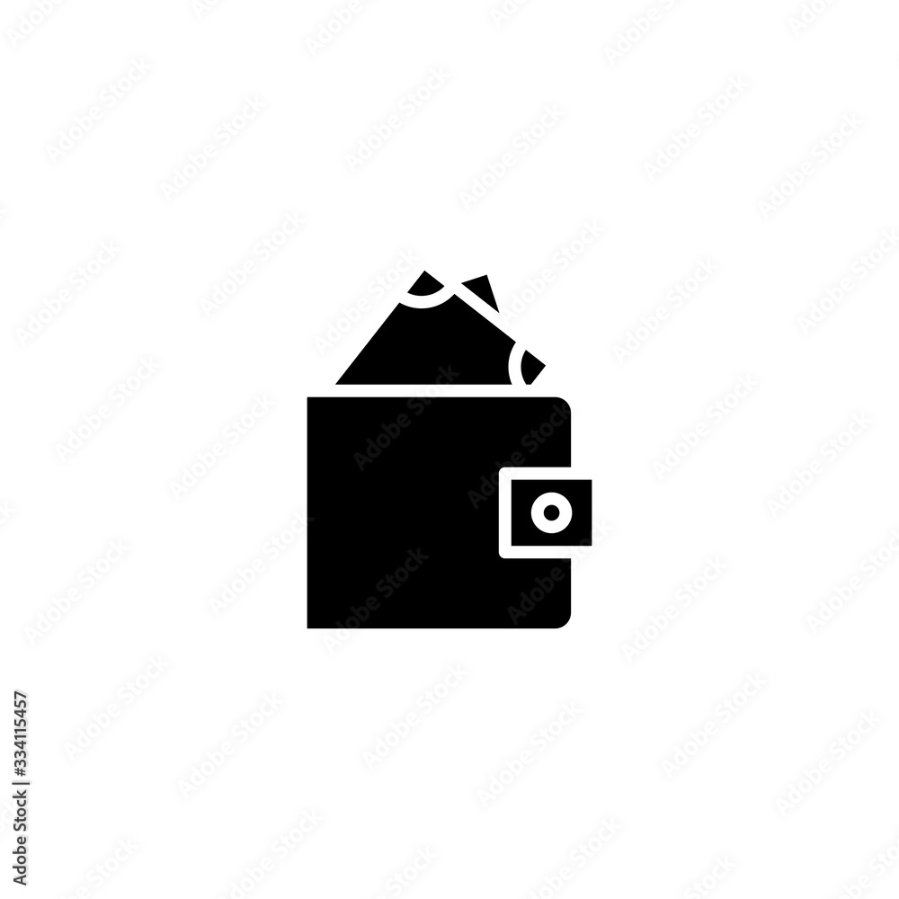 Wallet Icon in trendy flat style isolated on grey background. Wallet symbol for your web site design, logo, app, UI. Vector illustration, EPS10.