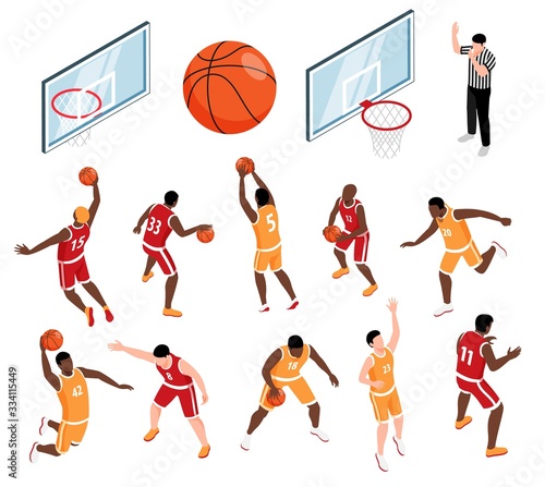 Basketball Isometric Set