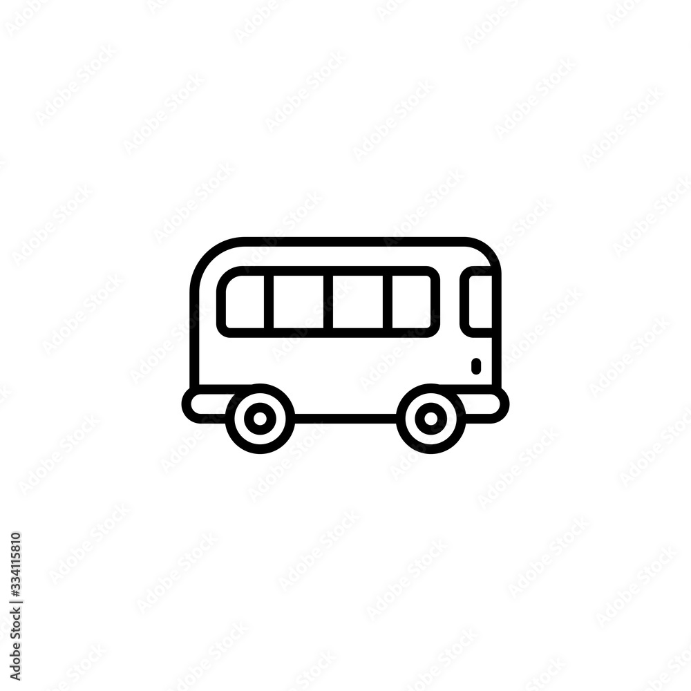 Bus icon. Vector colorful illustration icon for travel. Bus for traffic icon. Bus travel . Bus for city icon. vector icon WEB