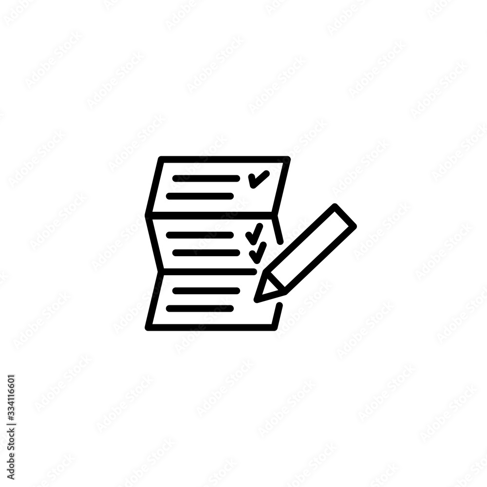 List icon. Checklist vector sign. Clipboard, Edit symbol. To-do list, survey, exam concepts. Vector illustration. List icon. Checklist vector sign. Clipboard, Edit symbol. To-do list, survey, exam concepts. Vector illustration.