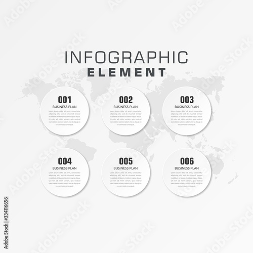 Infographic Vector Template Business Marketing with Icons  and Numbers