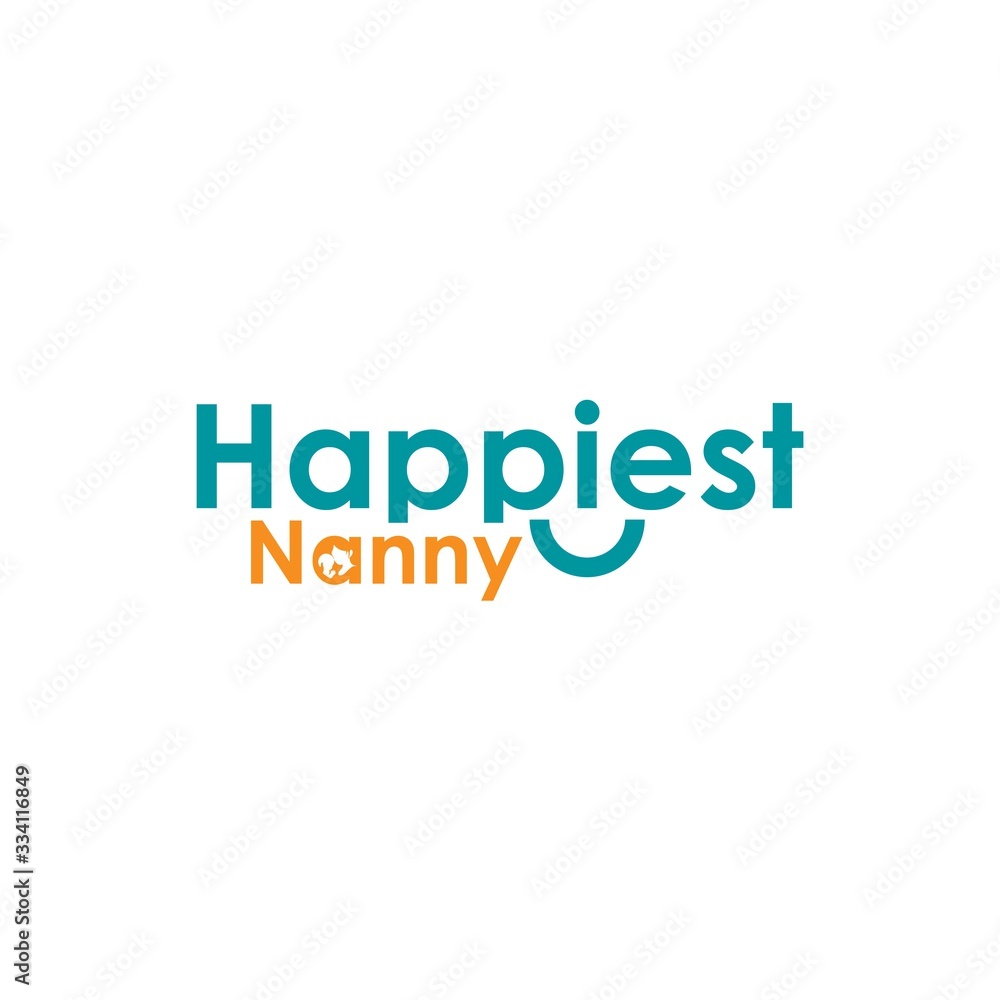 Happiest Nanny Logo Creative and Beauty