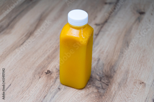 Juice Bottle Mock-Up. Mock up orange juice bottle