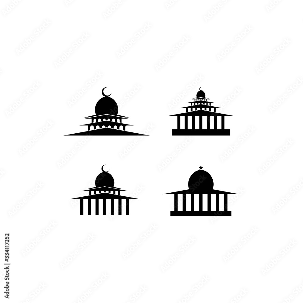 Mosque logo template vector icon design