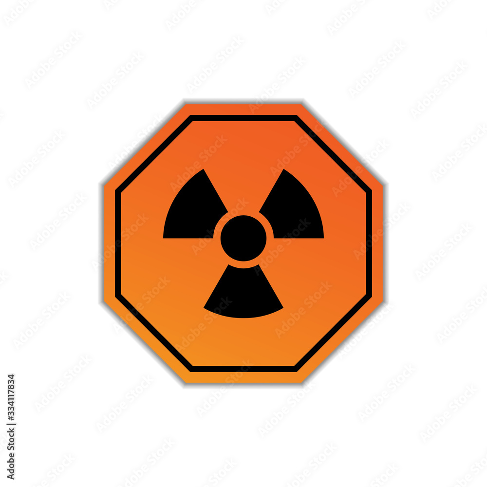 Vector illustration of radiation warning sign, isolated on white background Vector illustration of radiation warning sign, isolated on white background