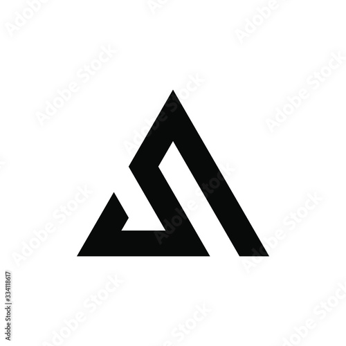 S lettr logo design vector photo