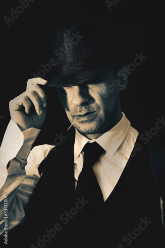 Vintage Italian Mafia Gangster Stock Photo, Picture and Royalty Free Image.  Image 144147436.