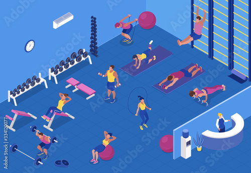 Gym Isometric Background