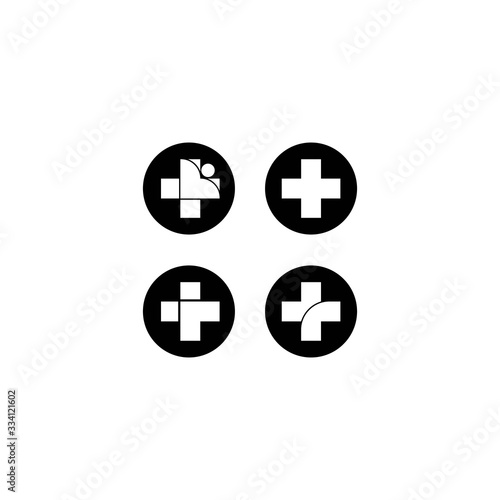 Medical cross logo template vector icon design