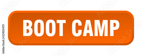 boot camp button. boot camp square 3d push button