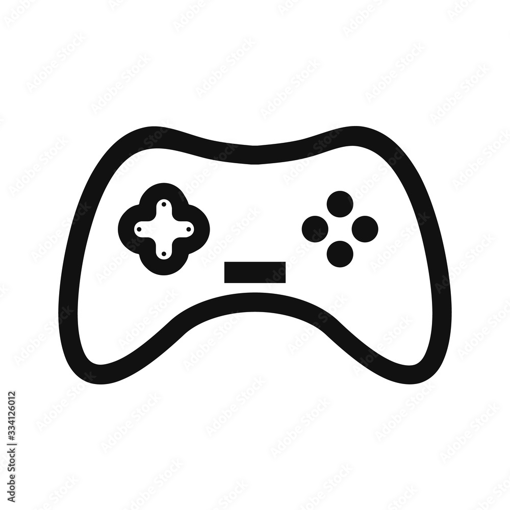 Joystick sign icon in flat style. Gamepad vector illustration on white isolated background. Joystick sign icon in flat style. Gamepad vector illustration on white isolated background.