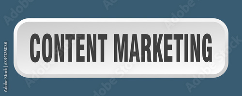 content marketing button. content marketing square 3d push button