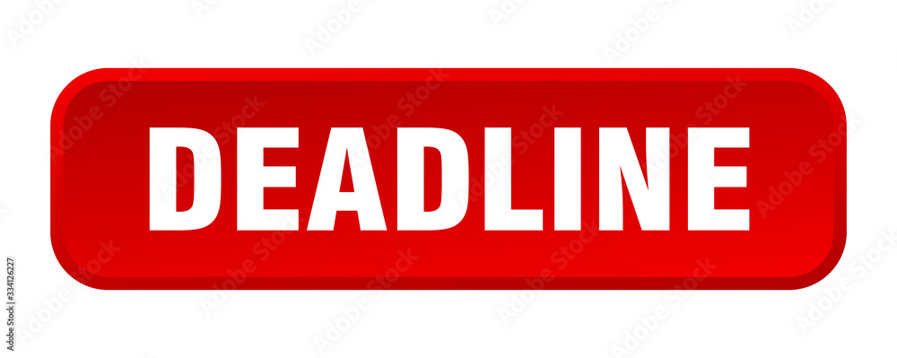 deadline button. deadline square 3d push button deadline button. deadline square 3d push button