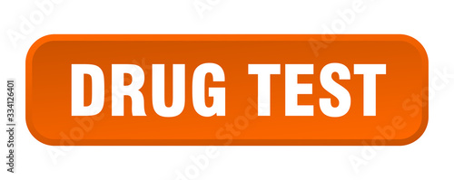 drug test button. drug test square 3d push button
