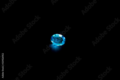blue diamond on black background
