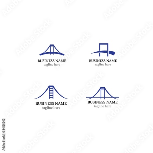 Bridge logo template vector icon design