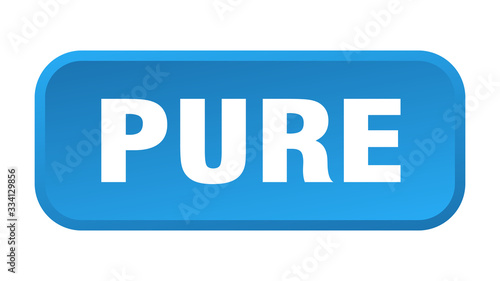 pure button. pure square 3d push button