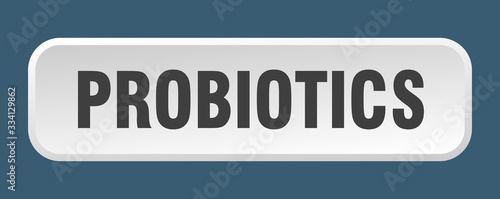 probiotics button. probiotics square 3d push button